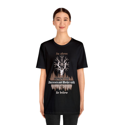 Honorez les ancêtres et la Terre Mère ᚾ THE OFFBEAT RUNARS Unisex Jersey Short Sleeve Tee