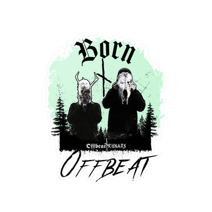 Autocollants en vinyle Born Offbeat Kiss-Cut ᚾ THE OFFBEAT RUNARS CO.