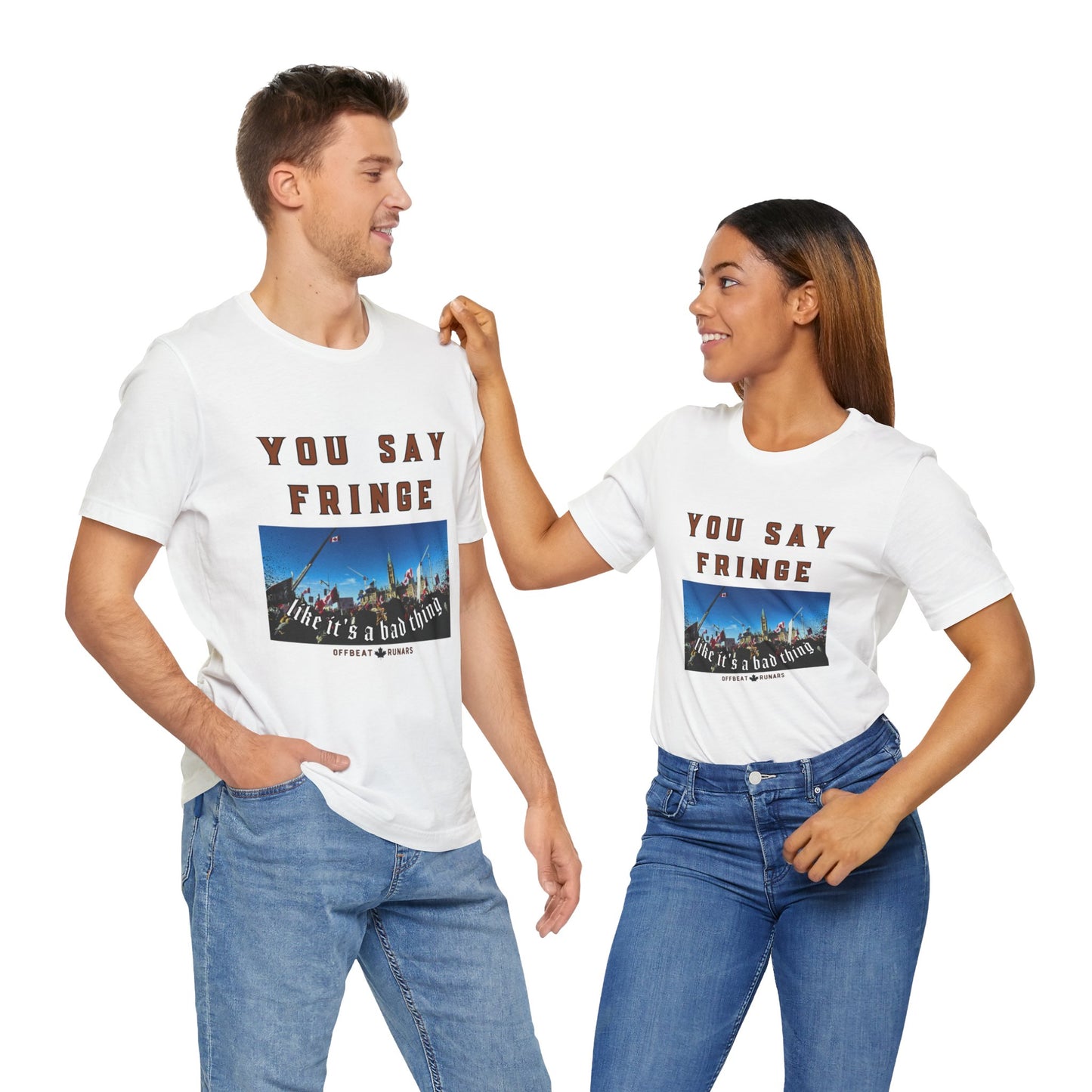 You say fringe ᚾ THE OFFBEAT RUNARS CO. Unisex Jersey Short Sleeve Tee