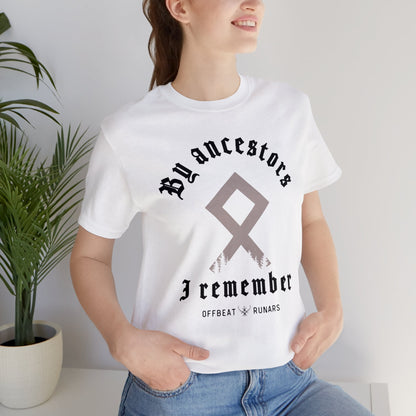 Par ancêtres, je me souviens de la rune Othala ᚾ THE OFFBEAT RUNARS CO. Unisex Jersey Short Sleeve Tee