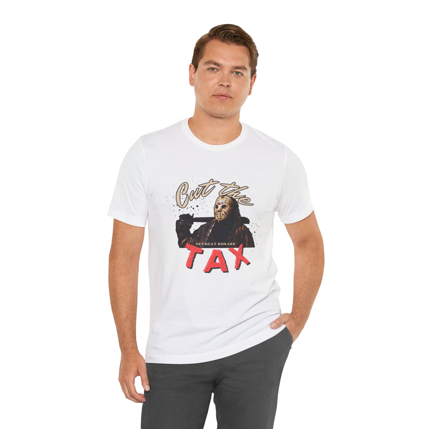 Cut the tax ᚾ THE OFFBEAT RUNARS CO. Unisex Jersey Short Sleeve Tee