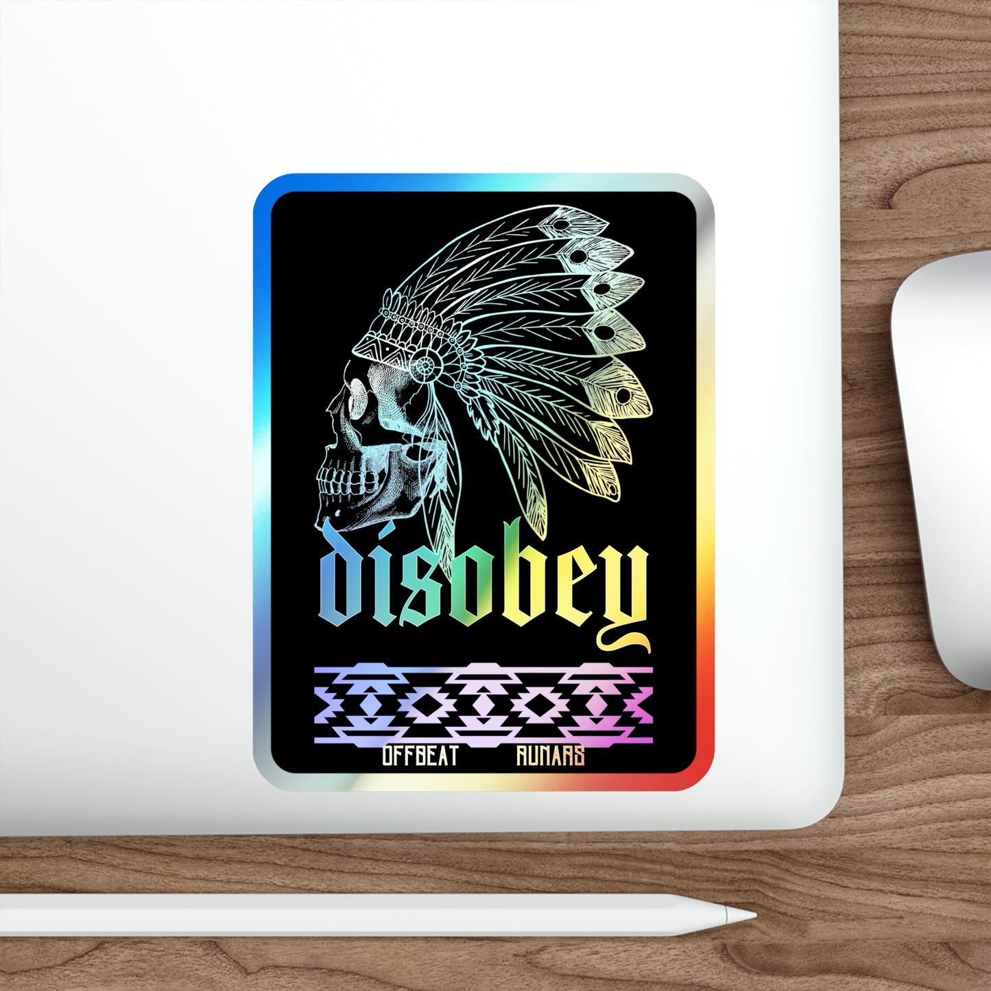 Disobey Holographic Die-cut Stickers