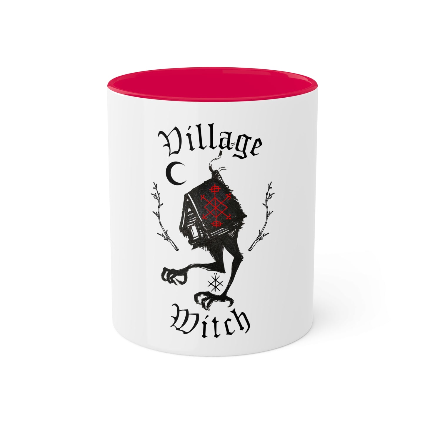 Village Witch Baba Yaga Colorful Mugs, 11oz