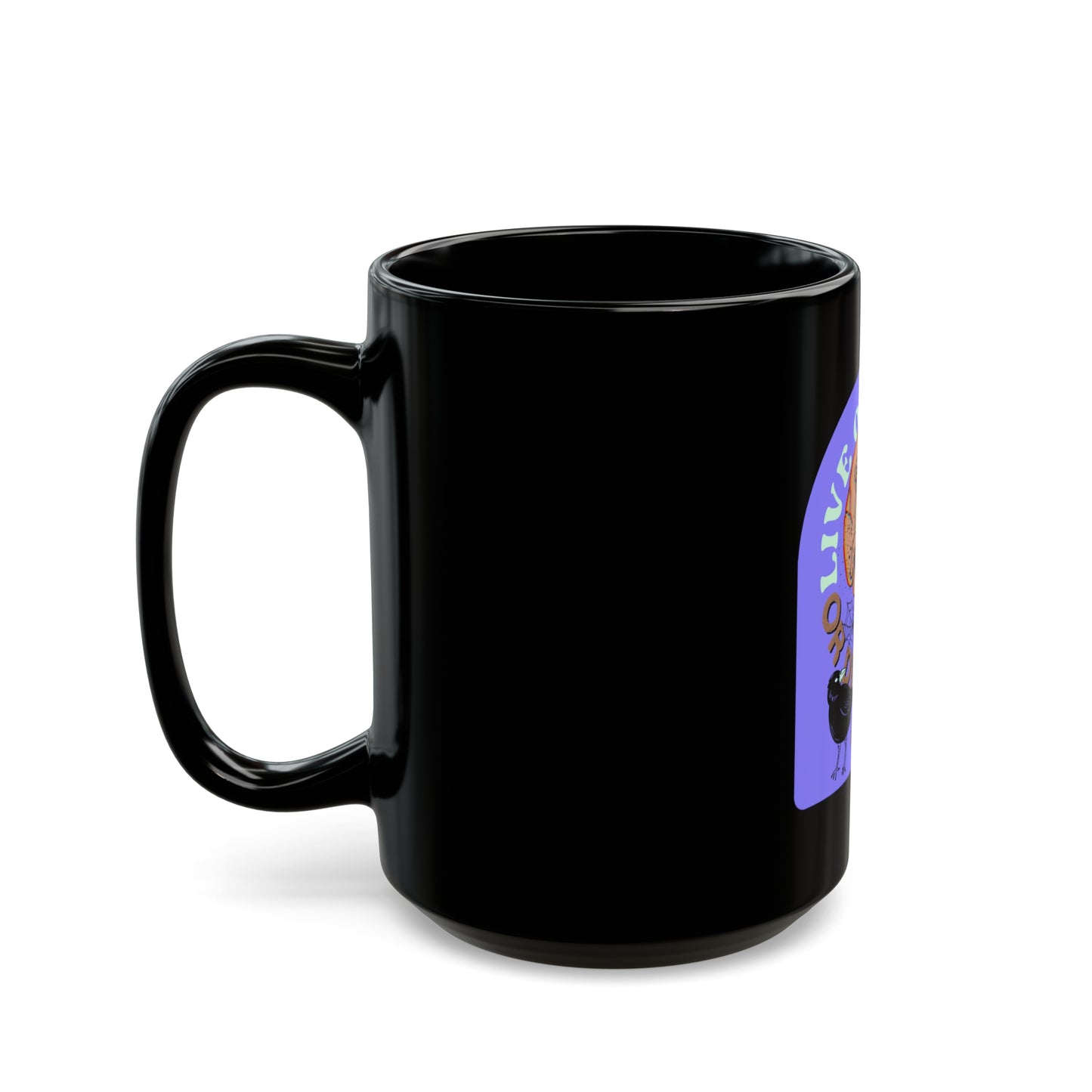 Taza negra básica Live Offbeat or Die de 11 oz ᚾ THE OFFBEAT RUNARS Co.