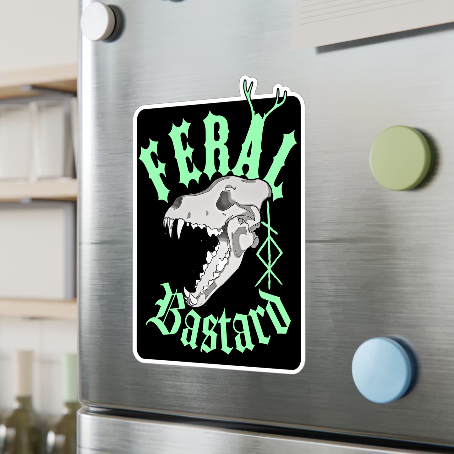 Feral Bastard Kiss-Cut Vinyl Decals ᚾ THE OFFBEAT RUNARS CO.