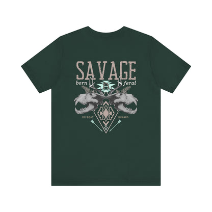 SAVAGE ᚾ THE OFFBEAT RUNARS CO. Unisex Jersey Short Sleeve Tee