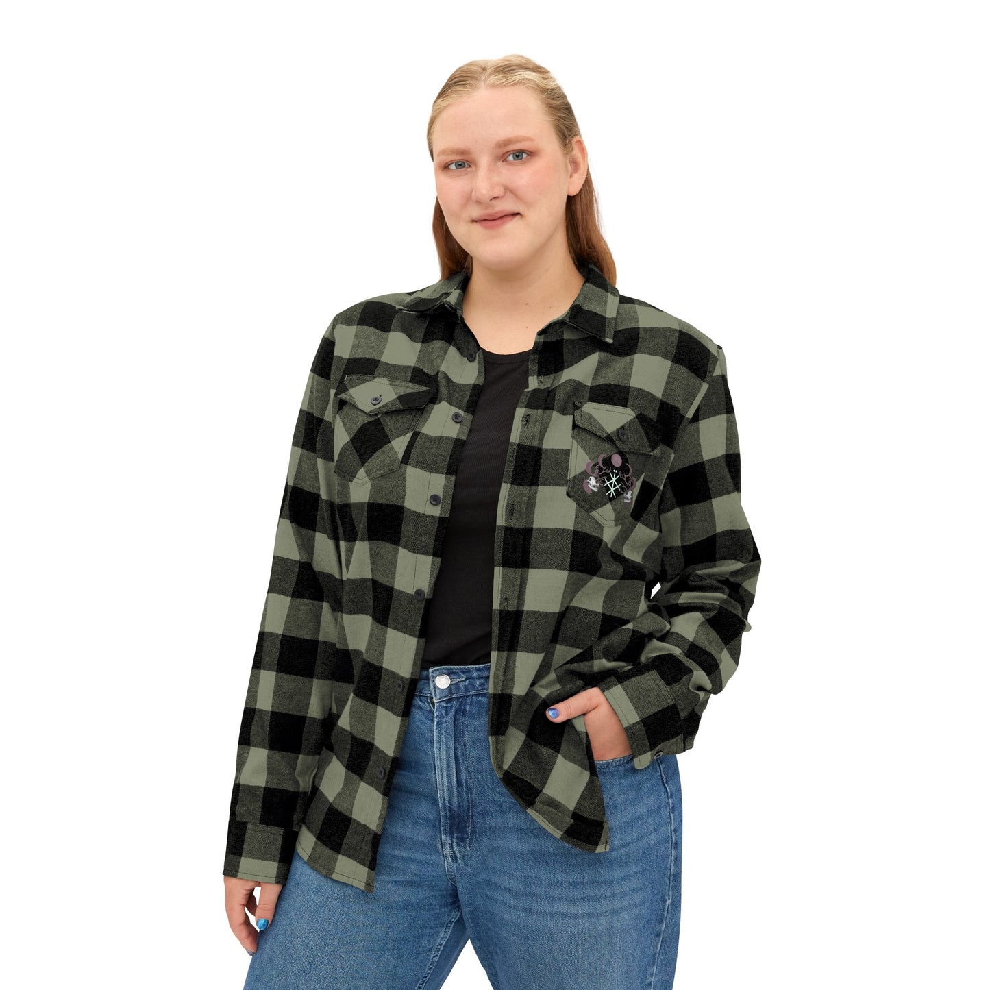 Born a witch Unisex Flannel Shirt