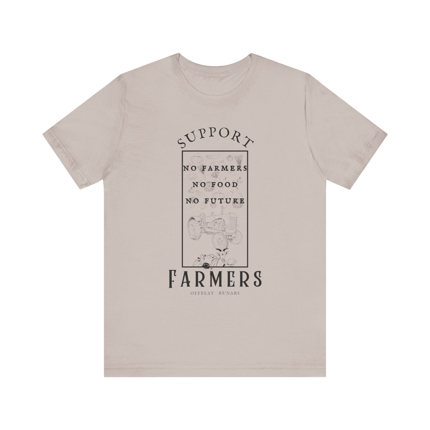 Support the Farmers ᚾ THE OFFBEAT RUNARS CO. Unisex Jersey Short Sleeve Tee