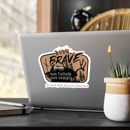 Born Brave Original Kiss-Cut Vinyl Decals ᚾ THE OFFBEAT RUNARS CO.