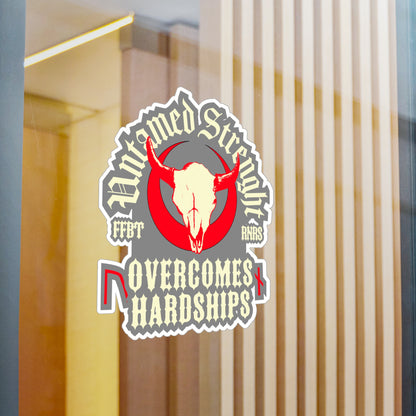 Untamed Strenght Overcomes Hardships Uruz Nauthiz Kiss-Cut Vinyl Decals ᚾ THE OFFBEAT RUNARS CO.