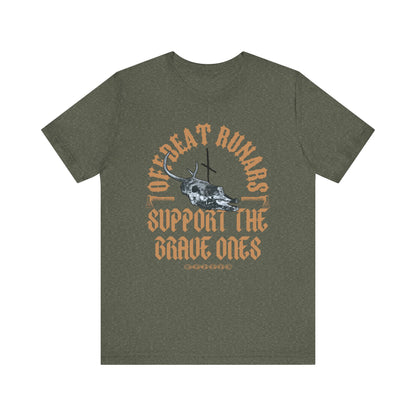 Offbeat Runars Support the Brave ones ᚾ THE OFFBEAT RUNARS Unisex Jersey Short Sleeve Tee