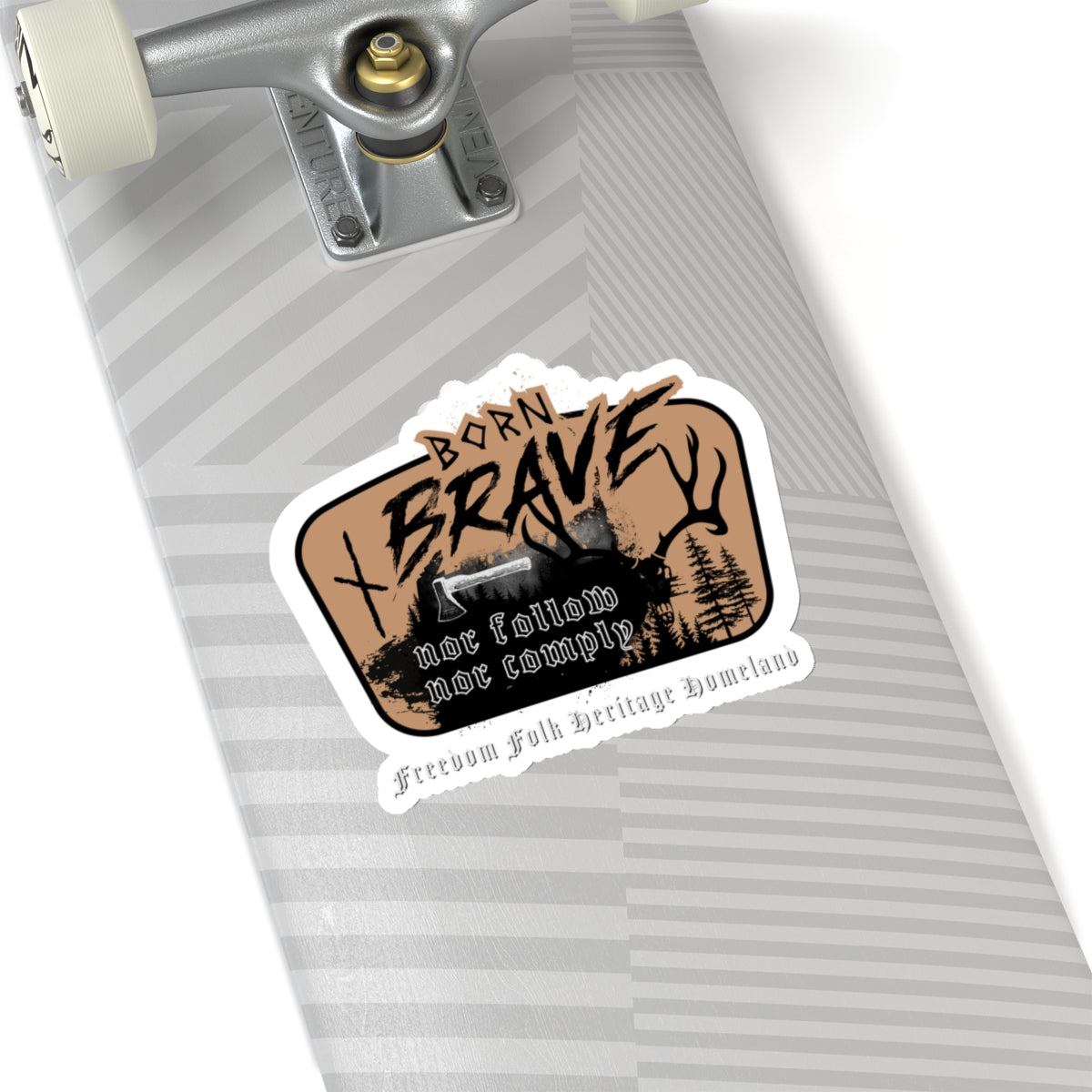 Born Brave Original Kiss-Cut Stickers ᚾ THE OFFBEAT RUNARS CO.