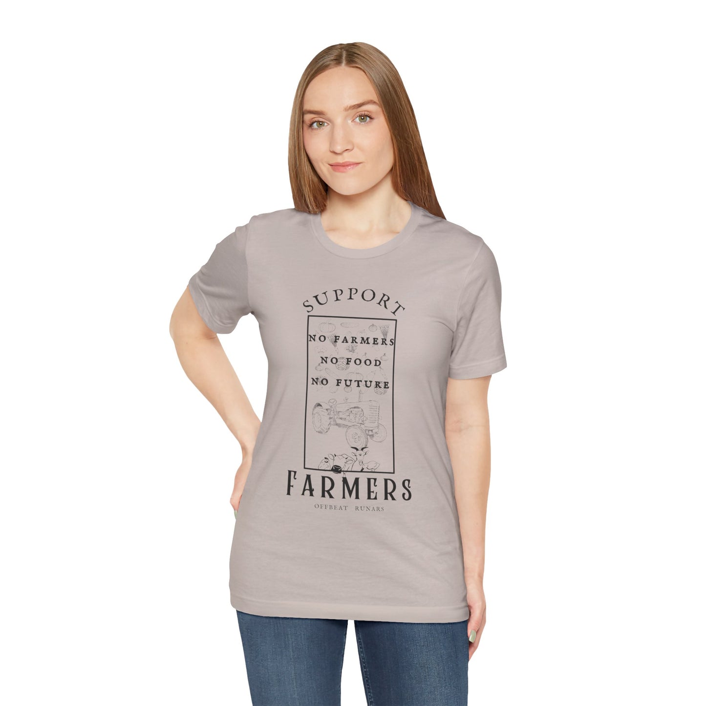 Support the Farmers ᚾ THE OFFBEAT RUNARS CO. Unisex Jersey Short Sleeve Tee