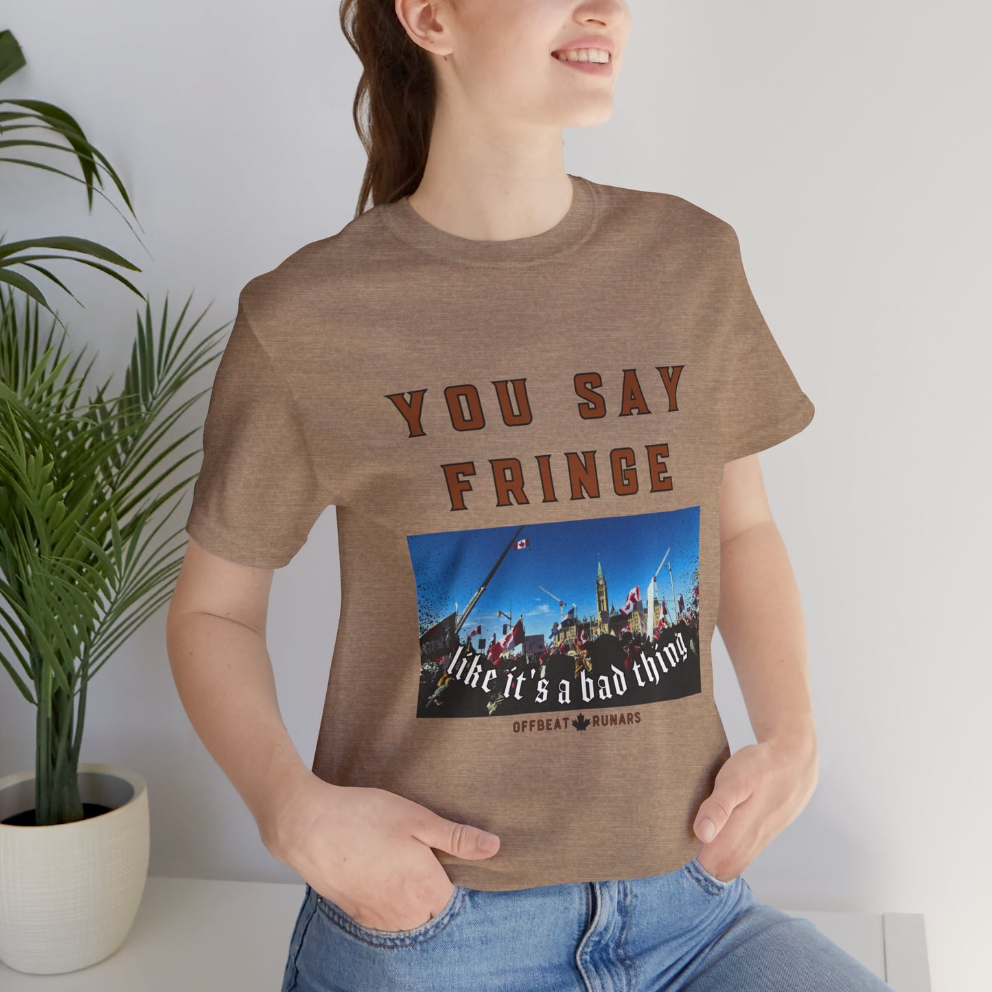 You say fringe ᚾ THE OFFBEAT RUNARS CO. Unisex Jersey Short Sleeve Tee