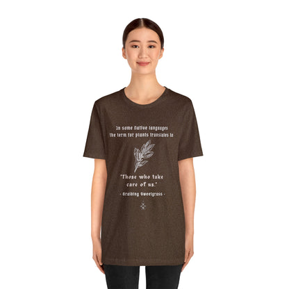 Those who take care of us ᚾ THE OFFBEAT RUNARS CO. Women's Jersey Short Sleeve Tee