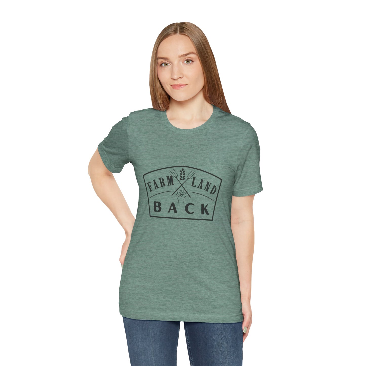 Farmland Back ᚾ THE OFFBEAT RUNARS CO. Unisex Jersey Short Sleeve Tee