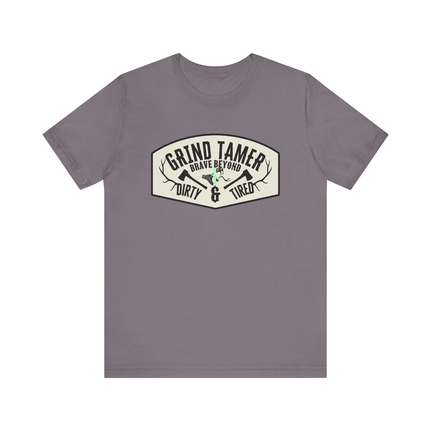 Grind tamer ᚾ THE OFFBEAT RUNARS CO. Unisex Jersey Short Sleeve Tee