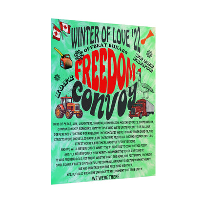 Winter Of Love '22 Freedom Convoy Retro Poster ᚾ THE OFFBEAT RUNARS CO.