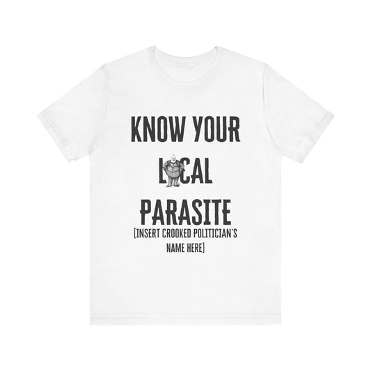 Know your local parasite ᚾ THE OFFBEAT RUNARS CO. Unisex Jersey Short Sleeve Tee