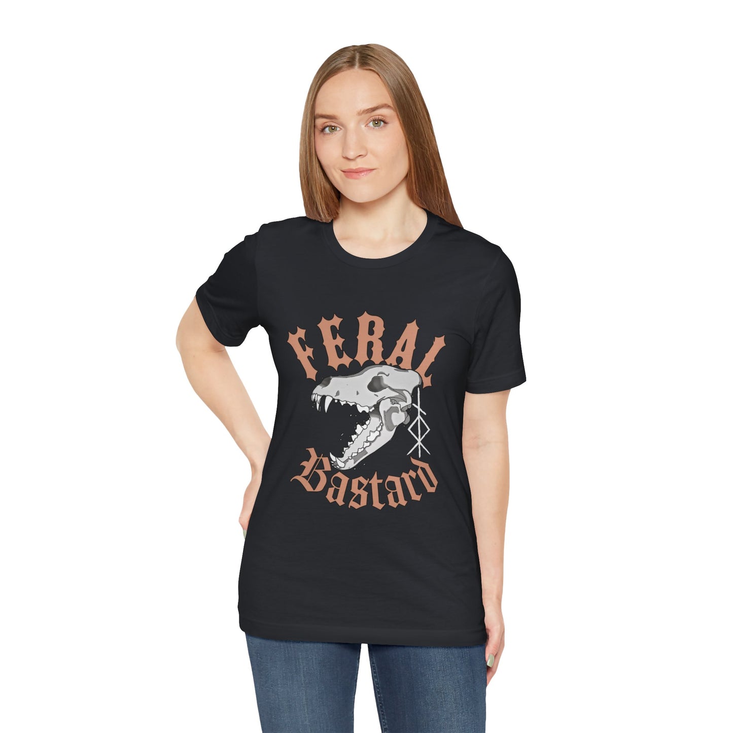 Feral bastard ᚾ THE OFFBEAT RUNARS Unisex Jersey Short Sleeve Tee