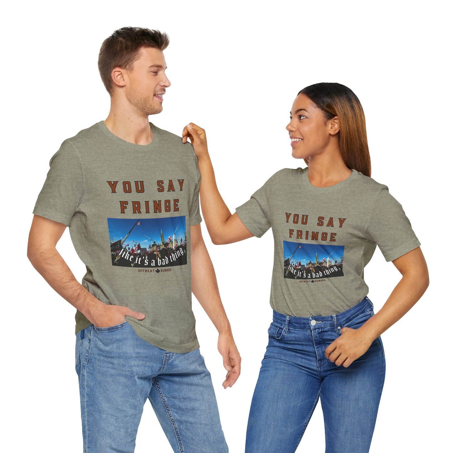 You say fringe ᚾ THE OFFBEAT RUNARS CO. Unisex Jersey Short Sleeve Tee