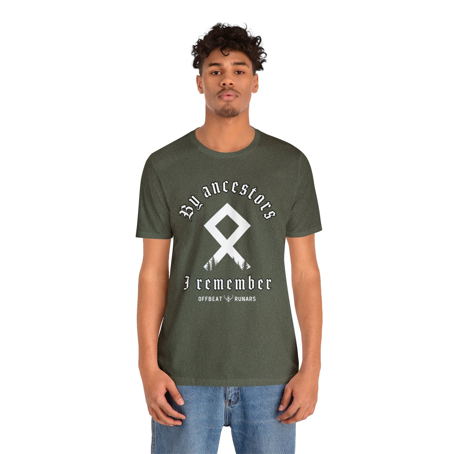 Par ancêtres, je me souviens de la rune Othala ᚾ THE OFFBEAT RUNARS CO. Unisex Jersey Short Sleeve Tee