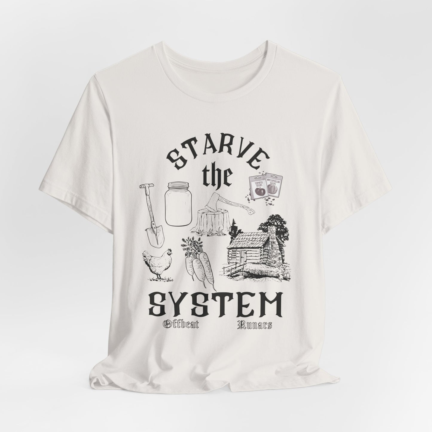 Starve the system ᚾ THE OFFBEAT RUNARS CO. Unisex Jersey Short Sleeve Tee