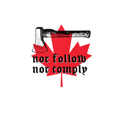 Nor follow nor comply Kiss-Cut Vinyl Decals ᚾ THE OFFBEAT RUNARS CO.