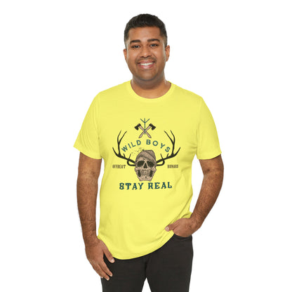 Wild boys stay real ᚾ THE OFFBEAT RUNARS CO. Unisex Jersey Short Sleeve Tee