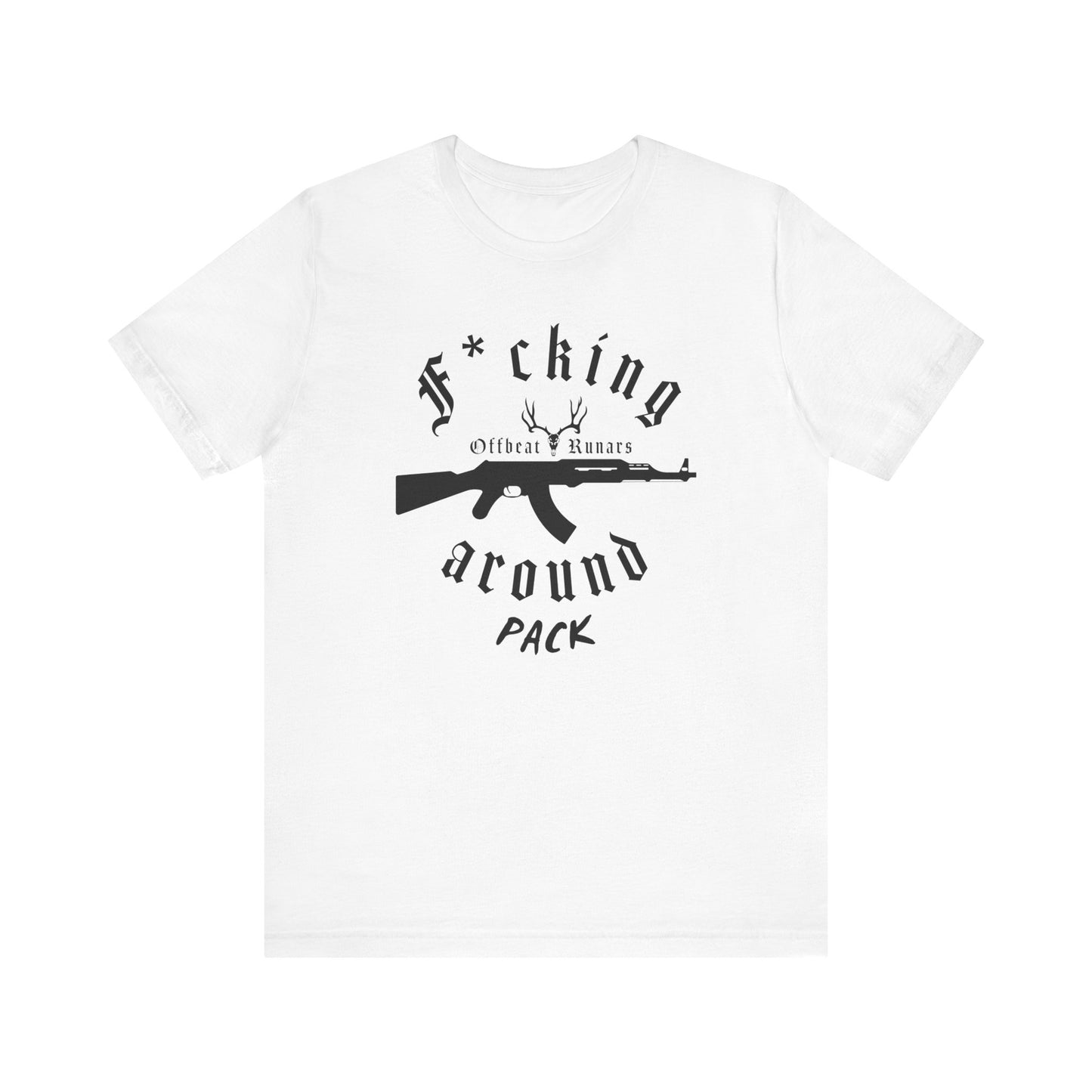 F*cking around pack ᚾ THE OFFBEAT RUNARS CO. Unisex Jersey Short Sleeve Tee