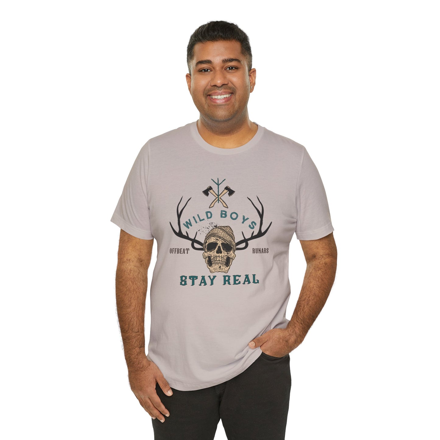 Wild boys stay real ᚾ THE OFFBEAT RUNARS CO. Unisex Jersey Short Sleeve Tee