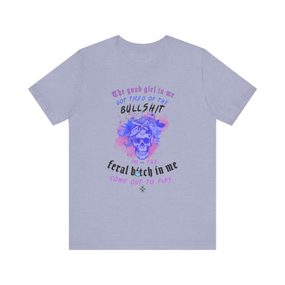 The good girl in me ᚾ THE OFFBEAT RUNARS CO. Unisex Jersey Short Sleeve Tee