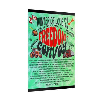 Winter Of Love '22 Freedom Convoy Retro Poster ᚾ THE OFFBEAT RUNARS CO.