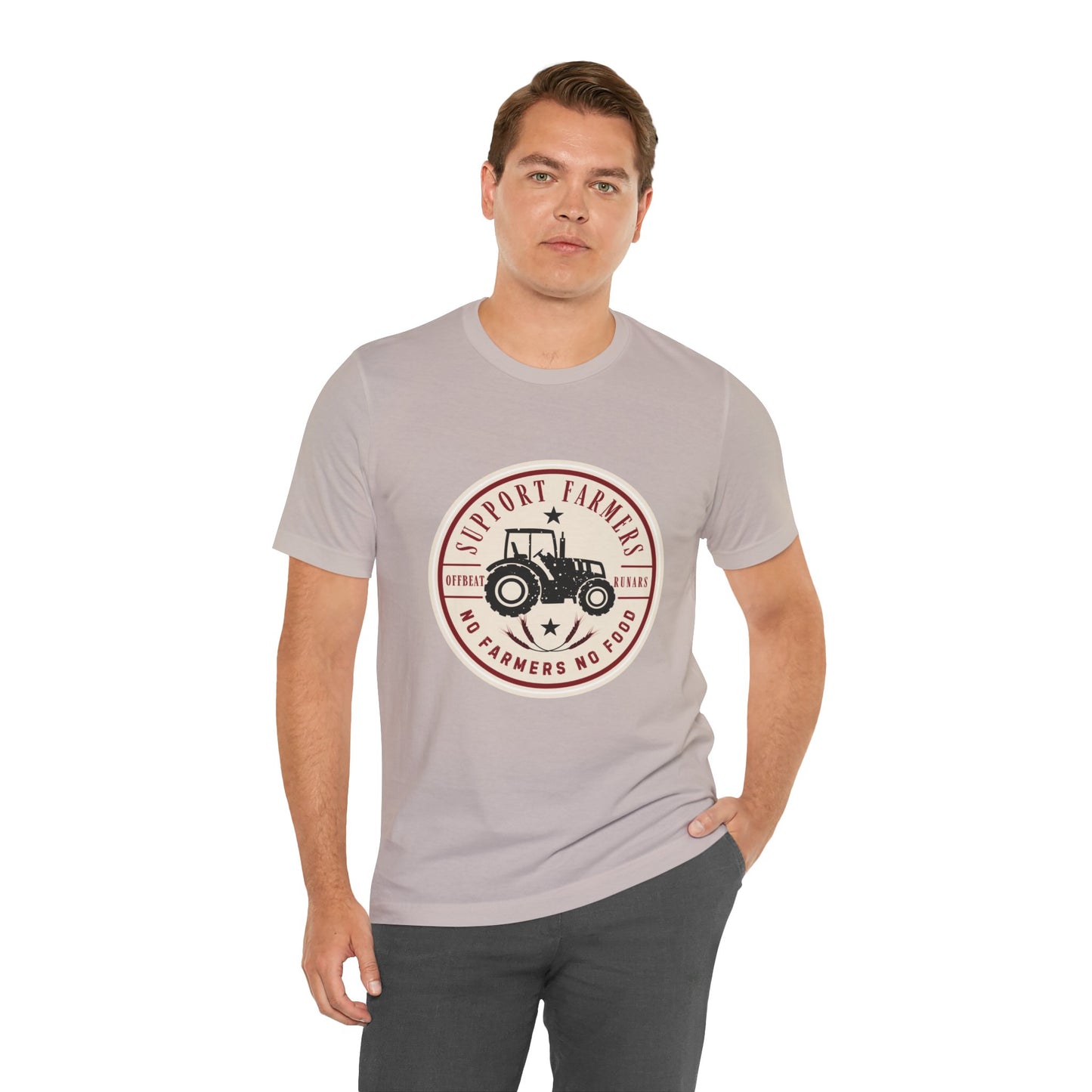 Support our farmers vintage ᚾ THE OFFBEAT RUNARS CO. Unisex Jersey Short Sleeve Tee