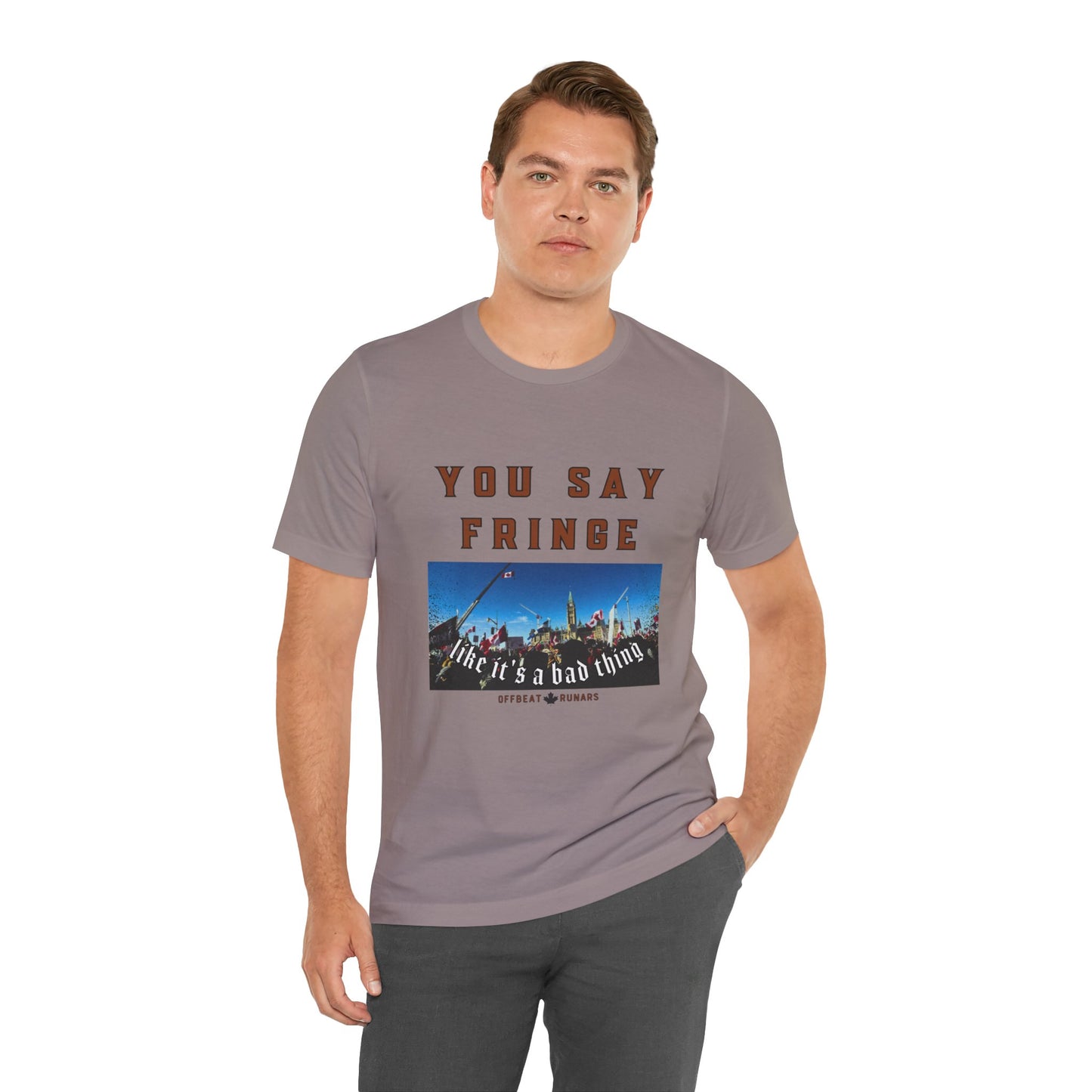 You say fringe ᚾ THE OFFBEAT RUNARS CO. Unisex Jersey Short Sleeve Tee