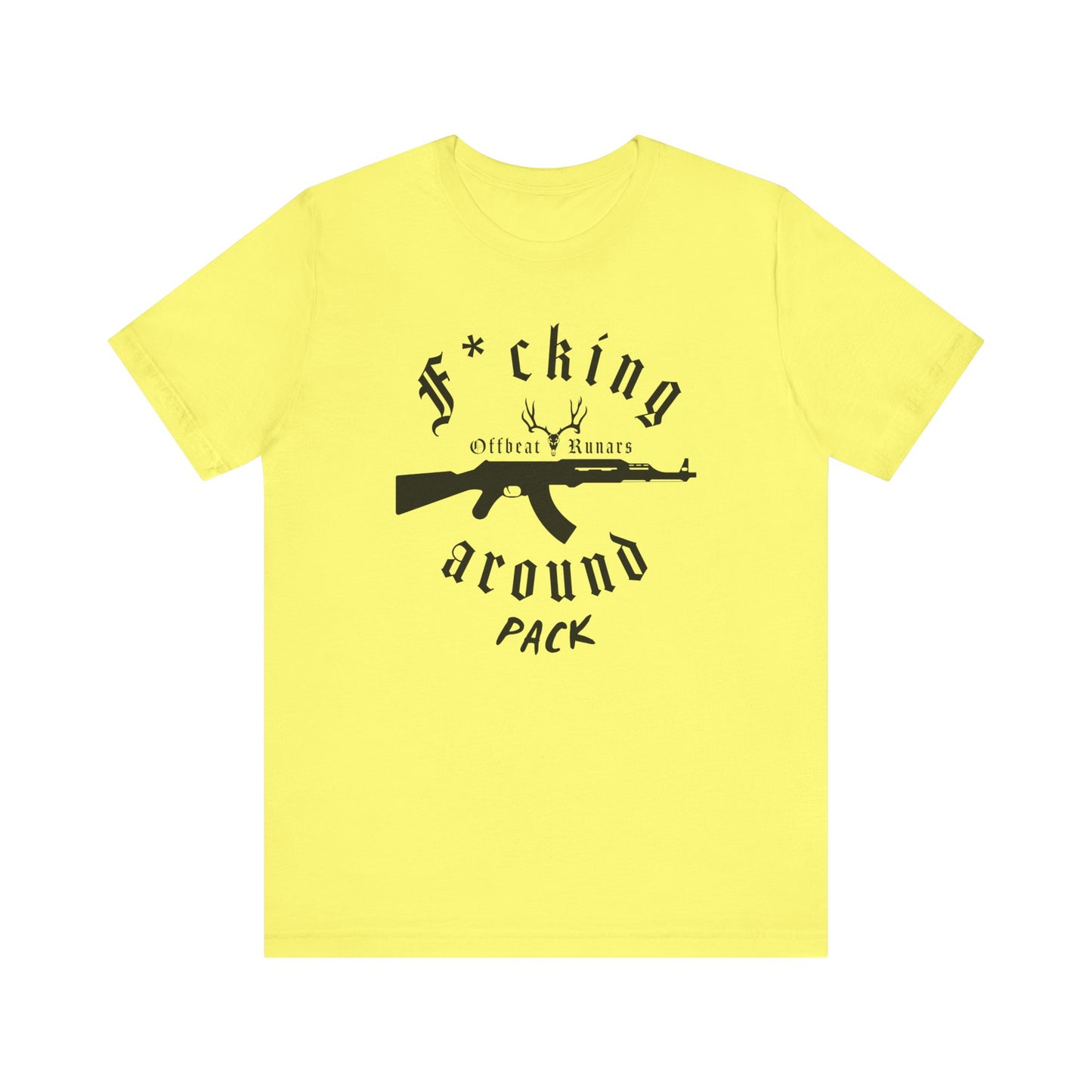 F*cking around pack ᚾ THE OFFBEAT RUNARS CO. Unisex Jersey Short Sleeve Tee