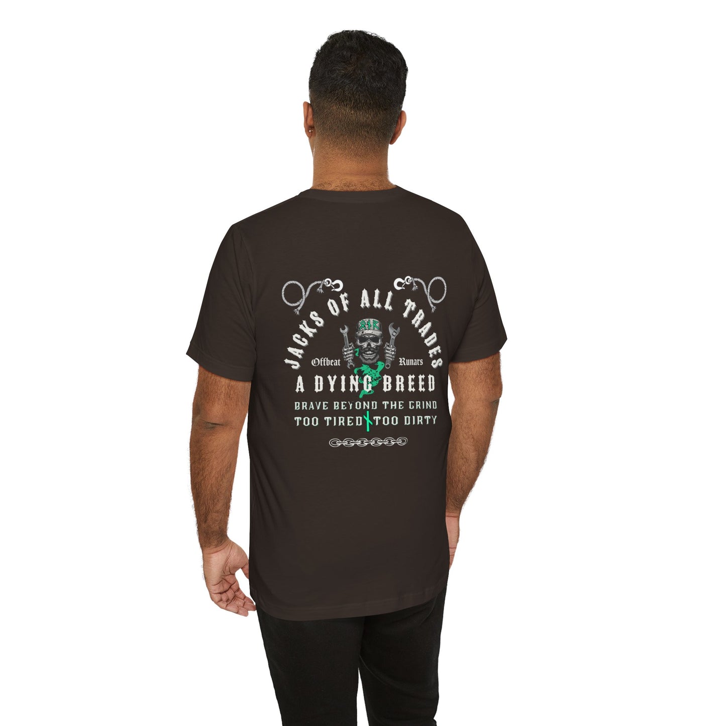 Touches à tous les métiers, une race mourante ᚾ THE OFFBEAT RUNARS CO. Unisex Jersey Short Sleeve Tee