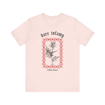 Dare infamy Thistle ᚾ THE OFFBEAT RUNARS CO. Unisex Jersey Short Sleeve Tee