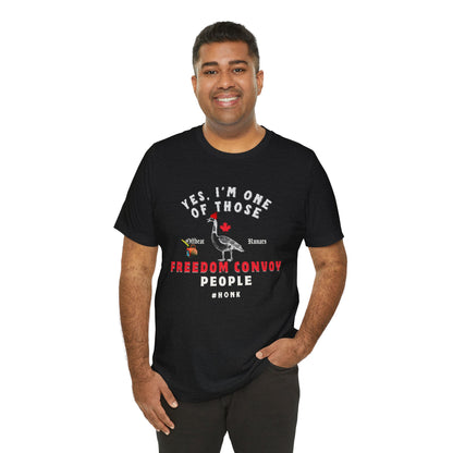 I'm one of those freedom convoy people ᚾ THE OFFBEAT RUNARS CO. Unisex Jersey Short Sleeve Tee