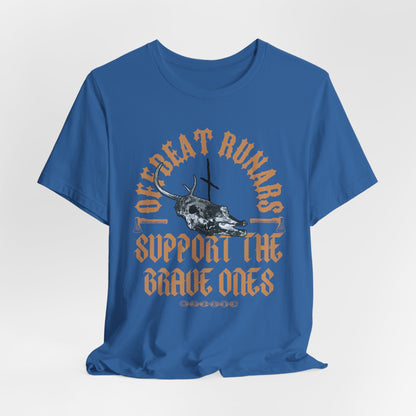 Offbeat Runars Support the Brave ones ᚾ THE OFFBEAT RUNARS Unisex Jersey Short Sleeve Tee