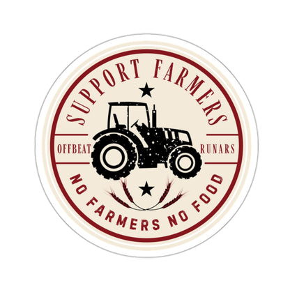 Support the farmers Vintage Kiss-Cut Stickers ᚾ THE OFFBEAT RUNARS CO.