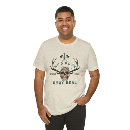 Wild boys stay real ᚾ THE OFFBEAT RUNARS CO. Unisex Jersey Short Sleeve Tee