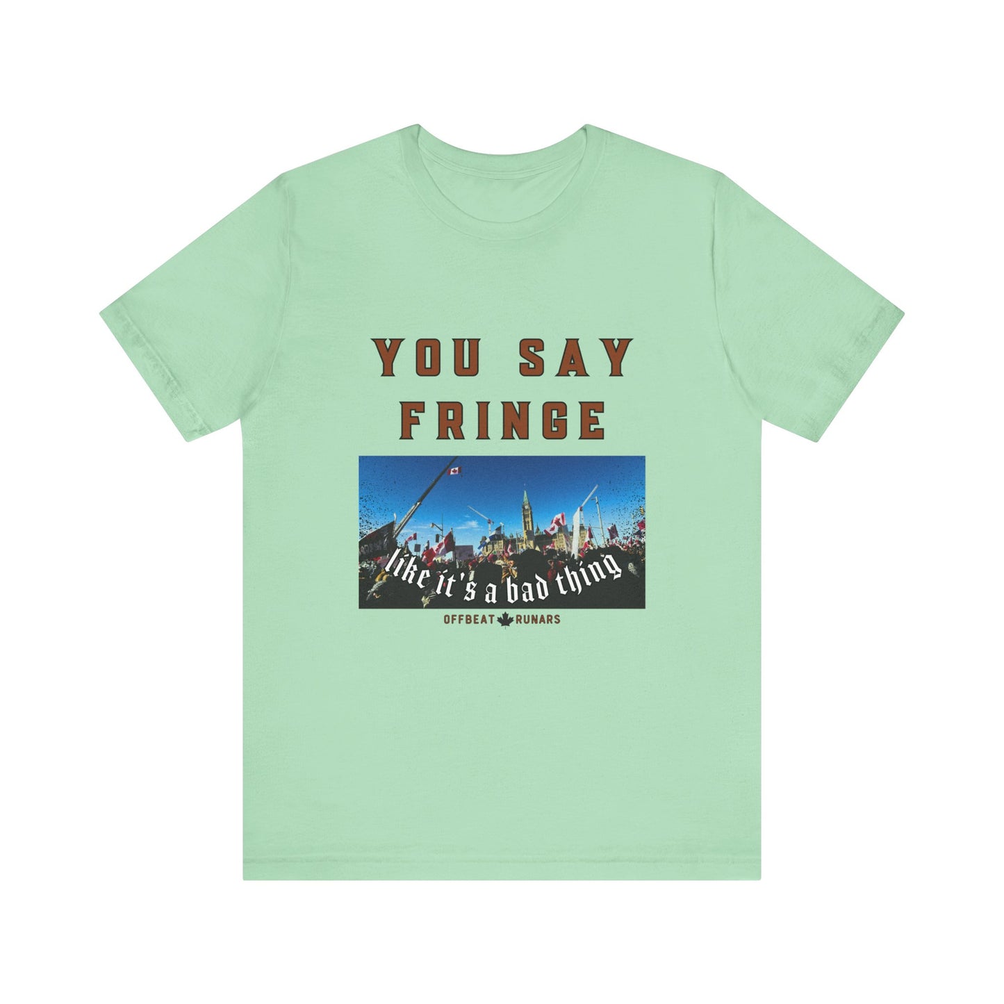 You say fringe ᚾ THE OFFBEAT RUNARS CO. Unisex Jersey Short Sleeve Tee