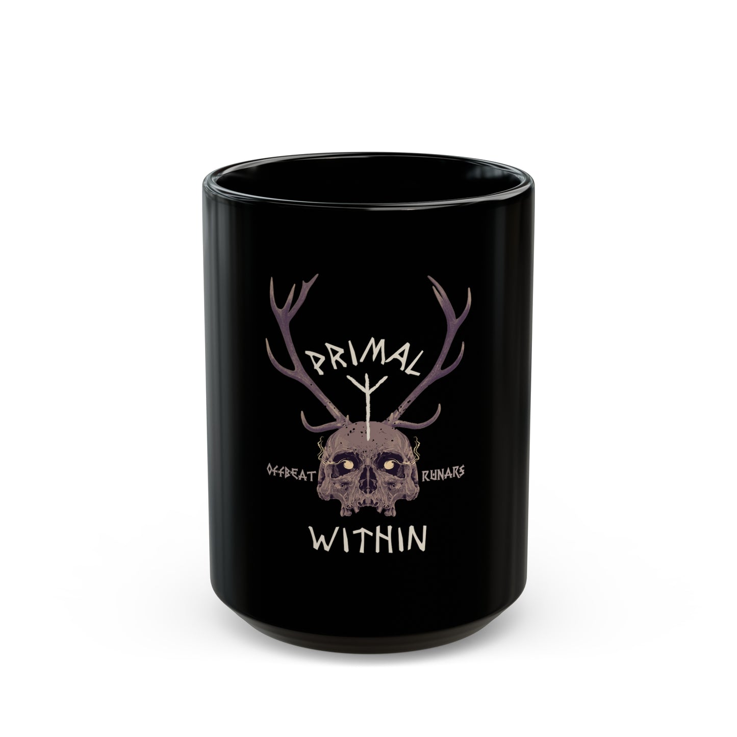 Primal Within Black Mug 11 oz ᚾ THE OFFBEAT RUNARS Co.