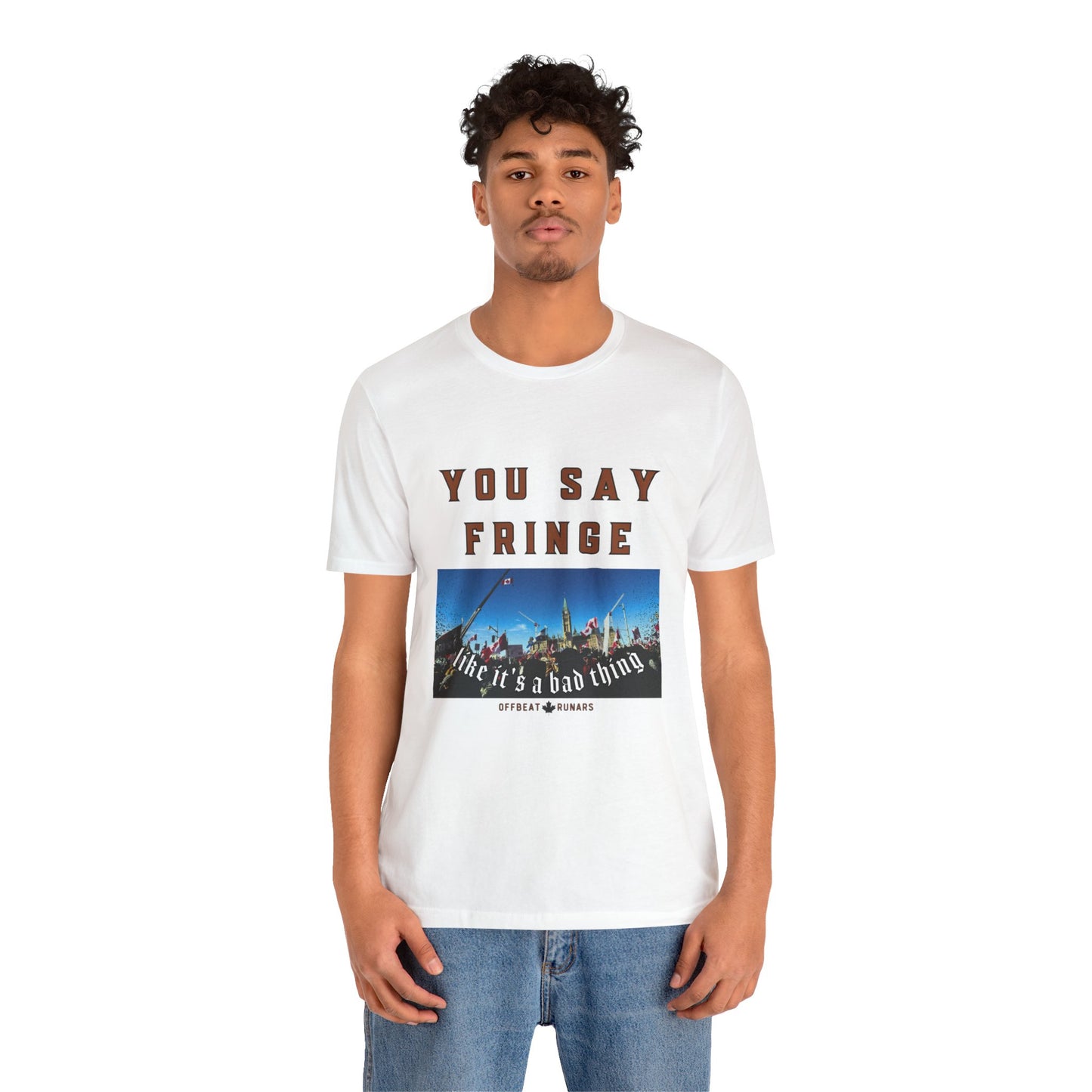 You say fringe ᚾ THE OFFBEAT RUNARS CO. Unisex Jersey Short Sleeve Tee