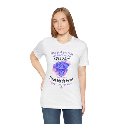 The good girl in me ᚾ THE OFFBEAT RUNARS CO. Unisex Jersey Short Sleeve Tee