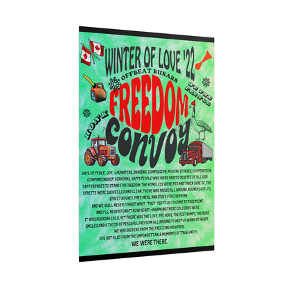 Winter Of Love '22 Freedom Convoy Retro Poster ᚾ THE OFFBEAT RUNARS CO.