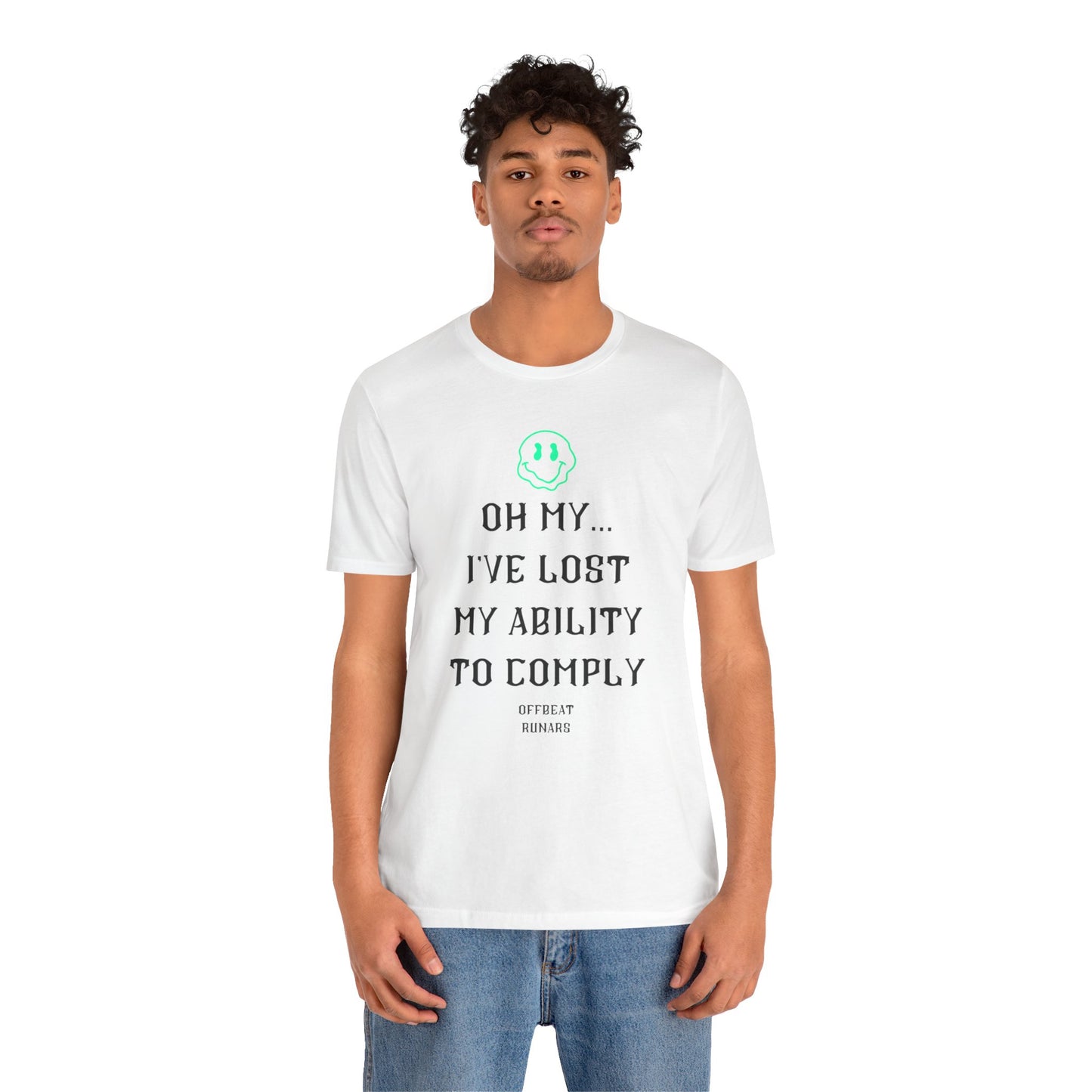 I've lost my ability to comply ᚾ THE OFFBEAT RUNARS CO. Unisex Jersey Short Sleeve Tee