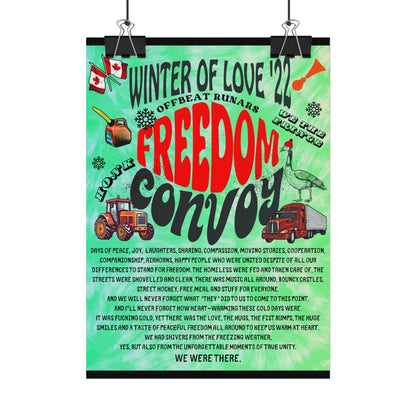 Winter Of Love '22 Freedom Convoy Retro Poster ᚾ THE OFFBEAT RUNARS CO.