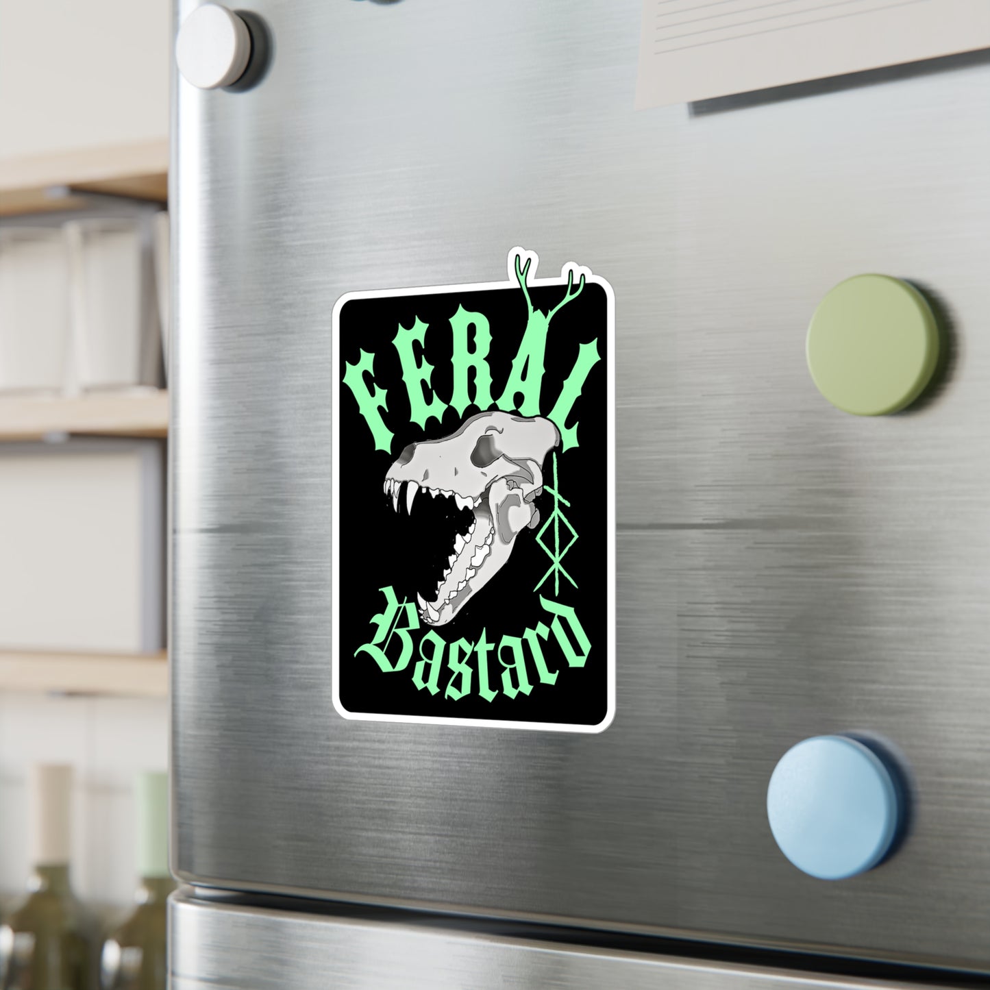 Feral Bastard Kiss-Cut Vinyl Decals ᚾ THE OFFBEAT RUNARS CO.